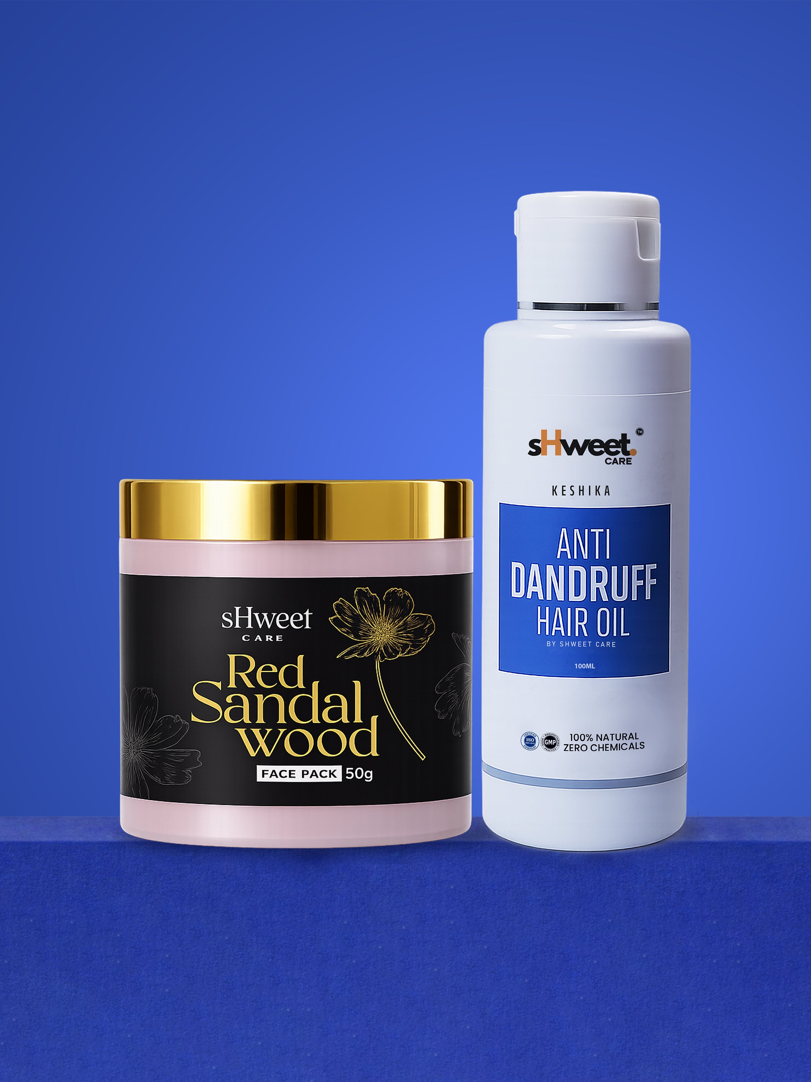 PERSONAL CARE COMBO/Red Sandalwood Face Pack+Anti-Dandruff Hair Oil