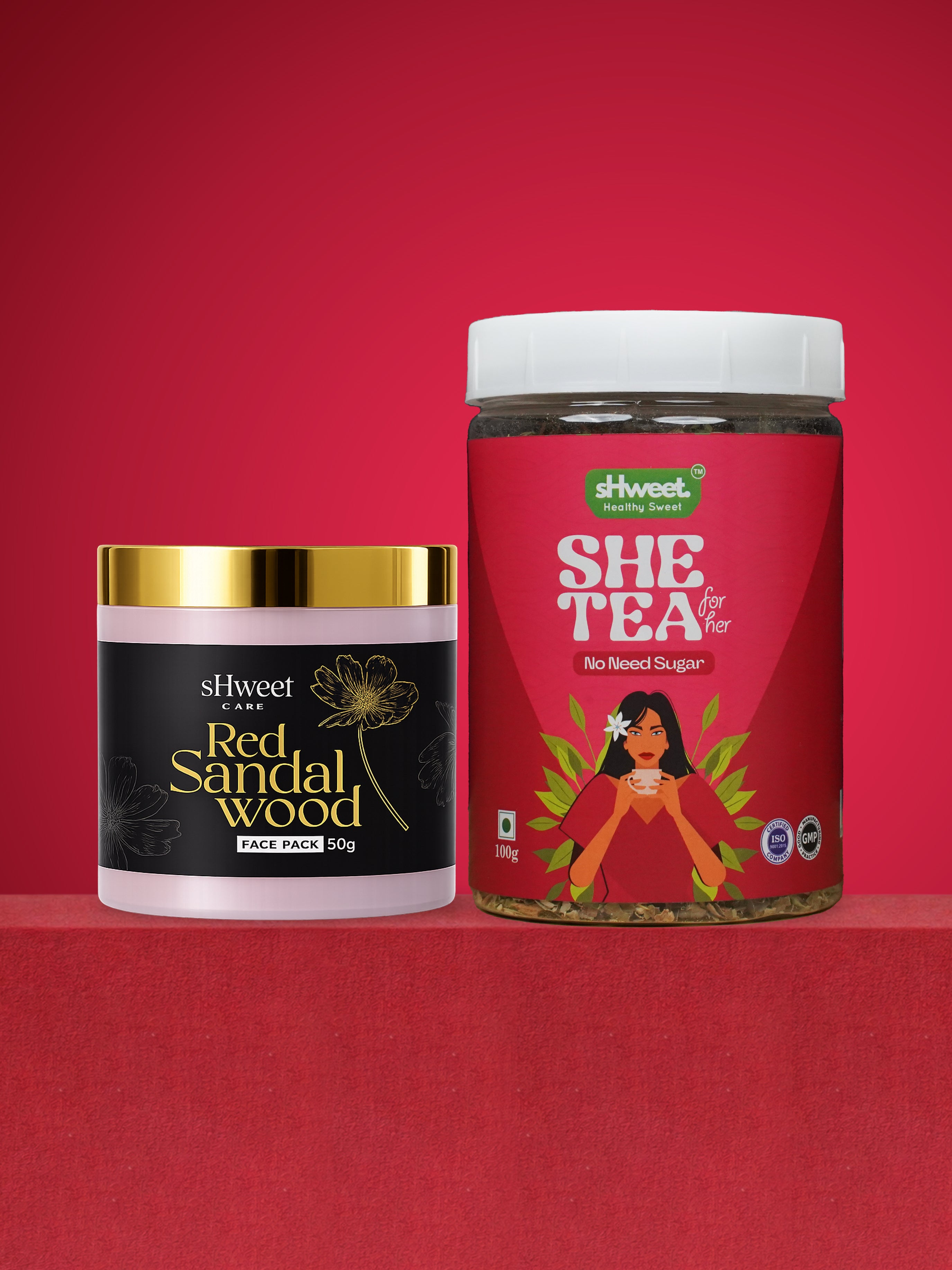 SHE CARE COMBO/SHE TEA+RED SANDALWOOD FACE PACK