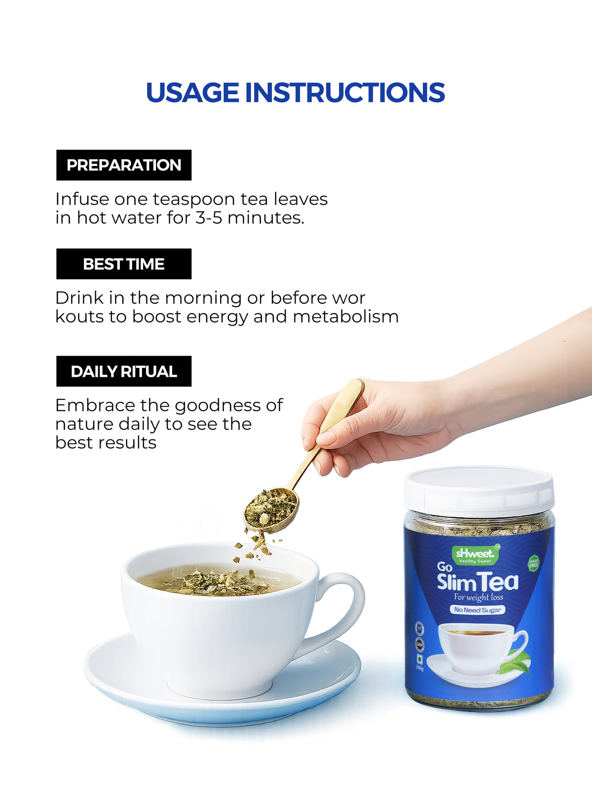 Go Smooth Tea GoSlim Tea for Weight Loss | sHweet Sugar-Free Blend – GO SHWEET